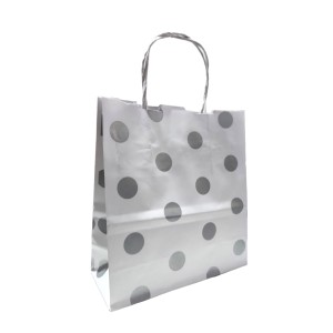 BOLSA FANTASIA 22X10X30 LUNARES PLATA